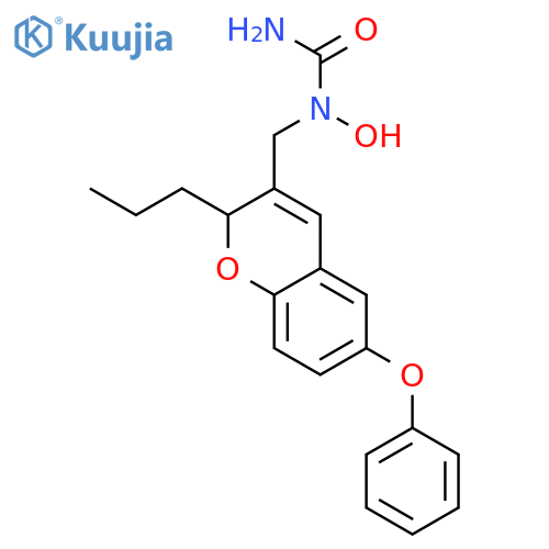 Urea, N-hydroxy-N-[(6-phenoxy-2-propyl-2H-1-benzopyran-3-yl)methyl]- structure