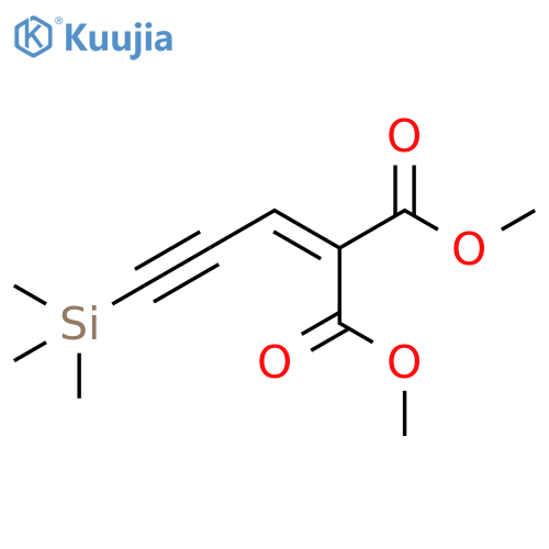 Propanedioic acid, [3-(trimethylsilyl)-2-propynylidene]-, dimethyl ester structure