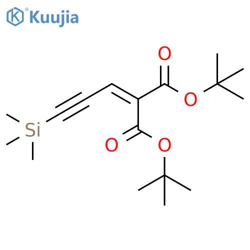 Propanedioic acid, [3-(trimethylsilyl)-2-propynylidene]-,bis(1,1-dimethylethyl) ester structure