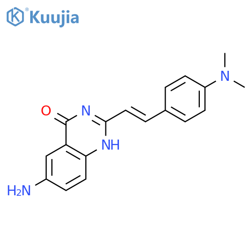 6-Amino-2-{2-[4-(dimethylamino)phenyl]ethenyl}quinazolin-4(1H)-one structure
