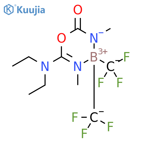 Boron, (methylcarbamic N,N-diethyl-N'-methylcarbamimidic anhydridato)bis(trifluoromethyl)-, (T-4)- (9CI) structure