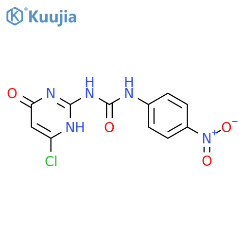 UREA, N-(6-CHLORO-1,4-DIHYDRO-4-OXO-2-PYRIMIDINYL)-N'-(4-NITROPHENYL)- structure