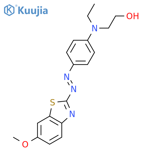 Ethanol,2-[ethyl[4-[2-(6-methoxy-2-benzothiazolyl)diazenyl]phenyl]amino]- structure