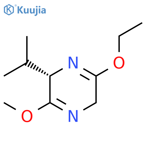 Pyrazine, 6-ethoxy-2,5-dihydro-3-methoxy-2-(1-methylethyl)-, (S)- structure