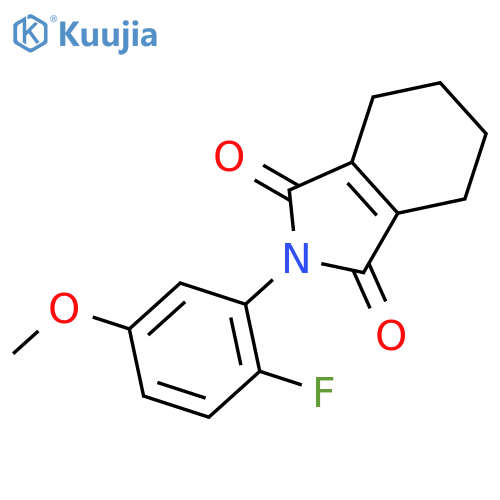 1H-Isoindole-1,3(2H)-dione,2-(2-fluoro-5-methoxyphenyl)-4,5,6,7-tetrahydro- structure