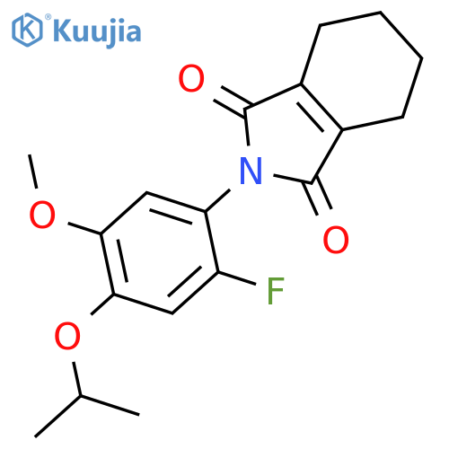 1H-Isoindole-1,3(2H)-dione,2-[2-fluoro-5-methoxy-4-(1-methylethoxy)phenyl]-4,5,6,7-tetrahydro- structure