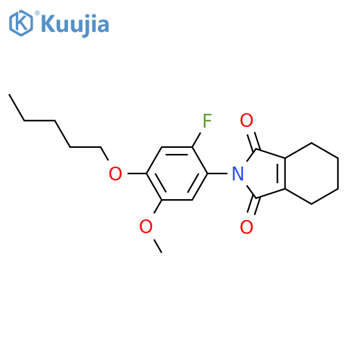 1H-Isoindole-1,3(2H)-dione,2-[2-fluoro-5-methoxy-4-(pentyloxy)phenyl]-4,5,6,7-tetrahydro- structure