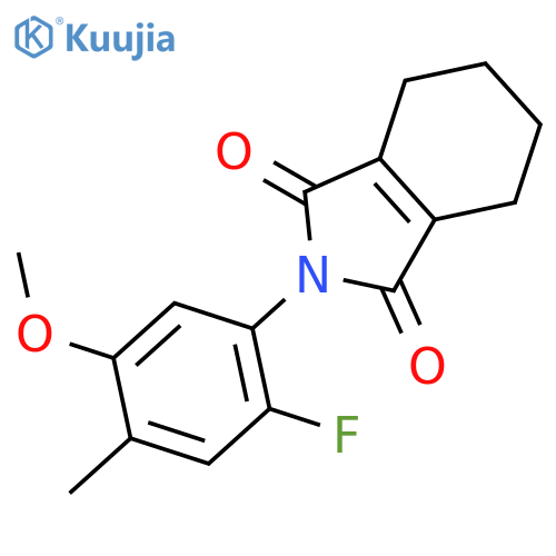 1H-Isoindole-1,3(2H)-dione,2-(2-fluoro-5-methoxy-4-methylphenyl)-4,5,6,7-tetrahydro- structure