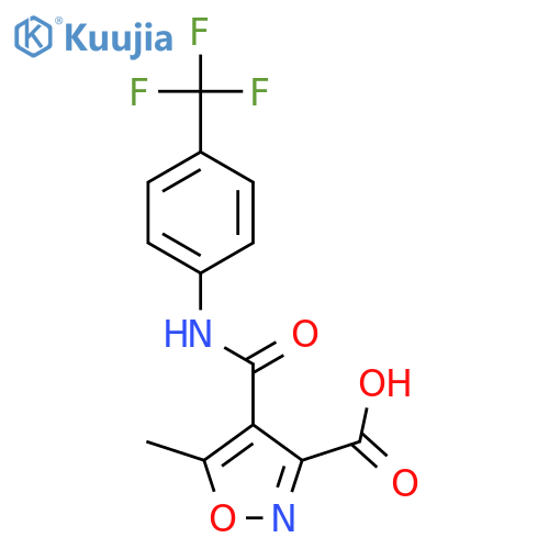 3-Isoxazolecarboxylicacid, 5-methyl-4-[[[4-(trifluoromethyl)phenyl]amino]carbonyl]- structure