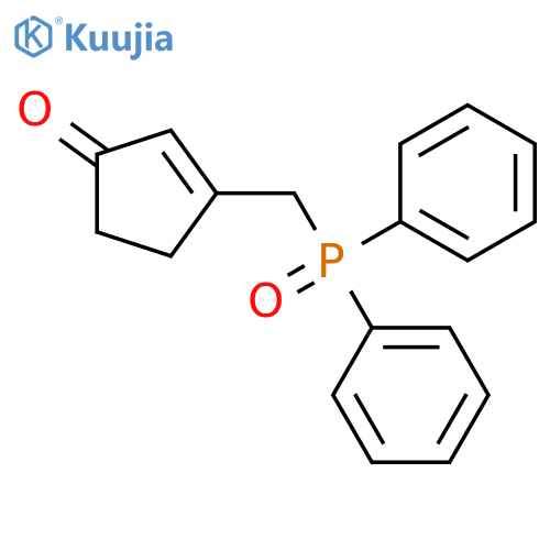 2-Cyclopenten-1-one, 3-[(diphenylphosphinyl)methyl]- structure