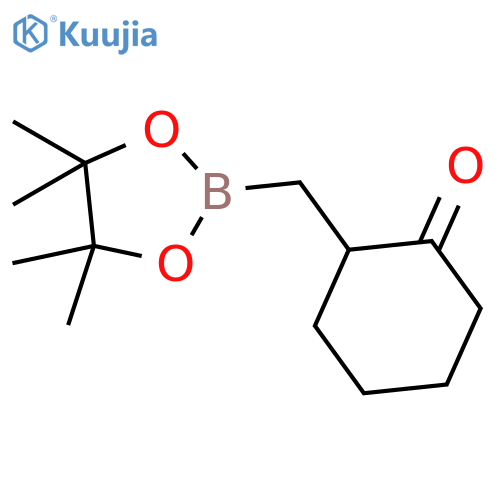 Cyclohexanone, 2-[(4,4,5,5-tetramethyl-1,3,2-dioxaborolan-2-yl)methyl]- structure