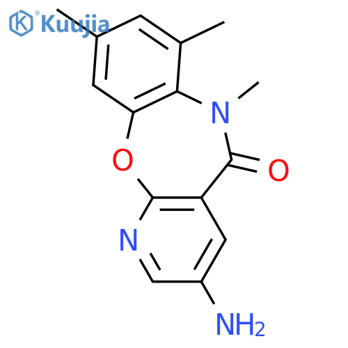 3-amino-6,7,9-trimethylpyrido[2,3-b][1,5]benzoxazepin-5(6H)-one structure