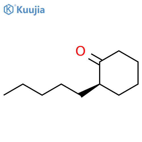 Cyclohexanone, 2-pentyl-, (2R)- structure