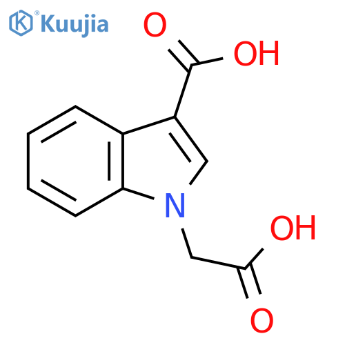 1-(carboxymethyl)-1H-indole-3-carboxylic acid structure
