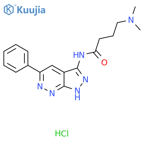4-Dimethylamino-N-(5-phenyl-1H-pyrazolo-3,4-cpyridazin-3-yl)-butyramide; hydrochloride structure