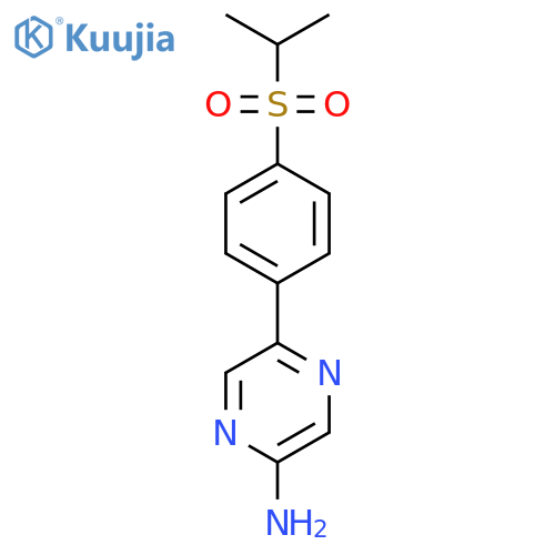 5-(4-(Isopropylsulfonyl)phenyl)pyrazin-2-amine structure