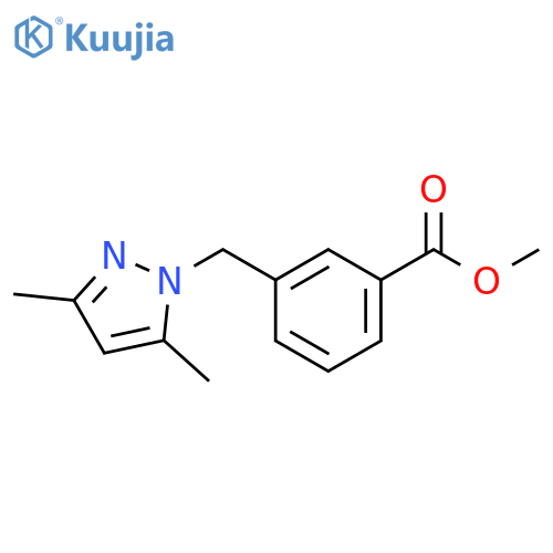 methyl 3-(3,5-dimethyl-1H-pyrazol-1-yl)methylbenzoate structure