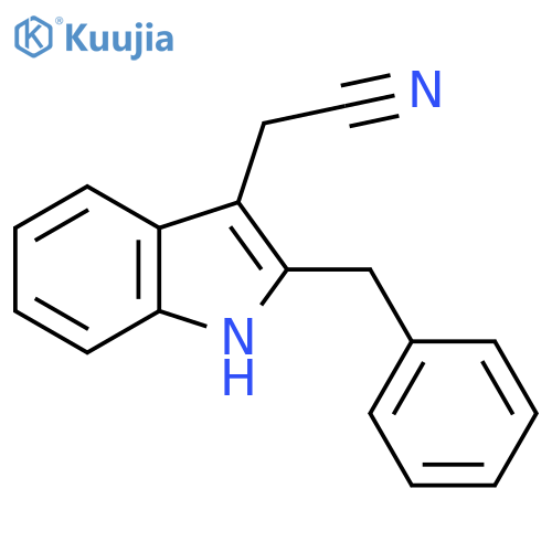 1H-Indole-3-acetonitrile, 2-(phenylmethyl)- structure