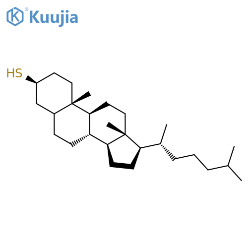Cholestane-3-thiol, (3b)- structure
