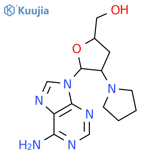 2',3'-dideoxy-2'-pyrrolidin-1-yladenosine structure