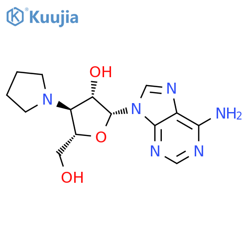 9-[3-deoxy-3-(pyrrolidin-1-yl)-beta-D-arabinofuranosyl]-9H-purin-6-amine structure