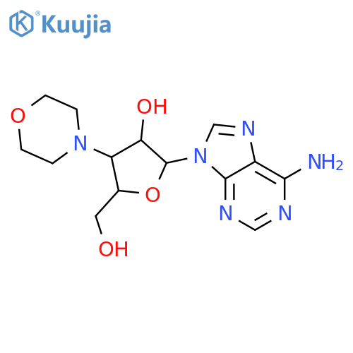 9-[3-deoxy-3-(morpholin-4-yl)-beta-D-arabinofuranosyl]-9H-purin-6-amine structure