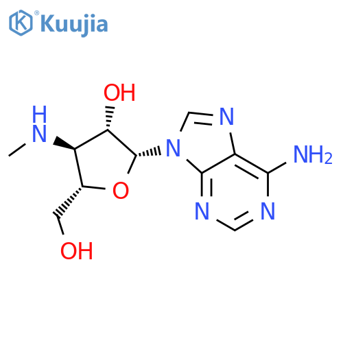 9-[3-deoxy-3-(methylamino)-beta-D-arabinofuranosyl]-9H-purin-6-amine structure