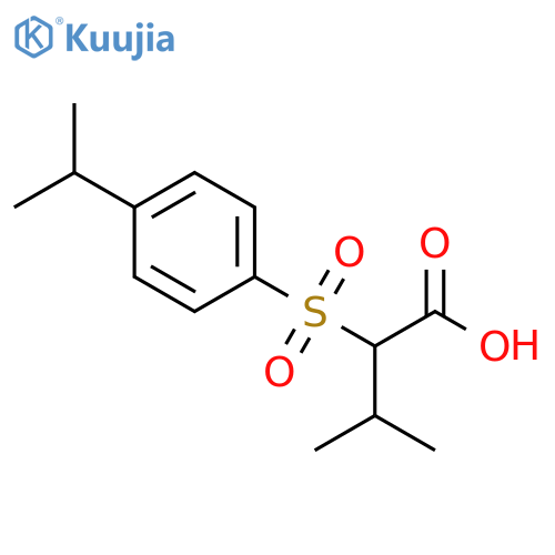Butanoic acid, 3-methyl-2-[[4-(1-methylethyl)phenyl]sulfonyl]- structure