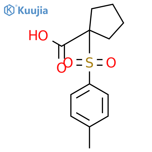 1-(p-tolylsulfonyl)cyclopentanecarboxylic acid structure