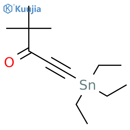 1-Pentyn-3-one, 4,4-dimethyl-1-(triethylstannyl)- structure