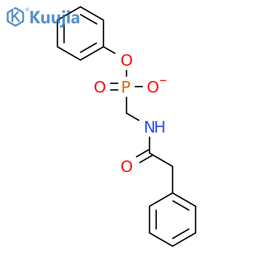 Phosphonic acid, [[(phenylacetyl)amino]methyl]-, monophenyl ester structure