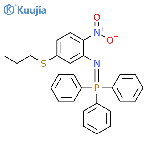 Benzenamine, 2-nitro-5-(propylthio)-N-(triphenylphosphoranylidene)- structure
