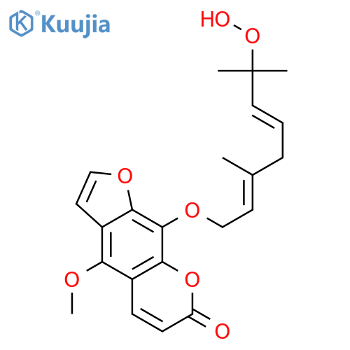 4-methoxy-9-[[(2E,5E)-7-hydroperoxy-3,7-dimethyl-2,5-octadien-1-yl]oxy]-7H-furo[3,2-g][1]benzopyran-7-one structure