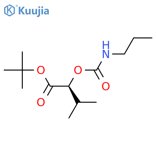 Butanoic acid, 3-methyl-2-[[(propylamino)carbonyl]oxy]-, 1,1-dimethylethyl ester, (2S)- structure