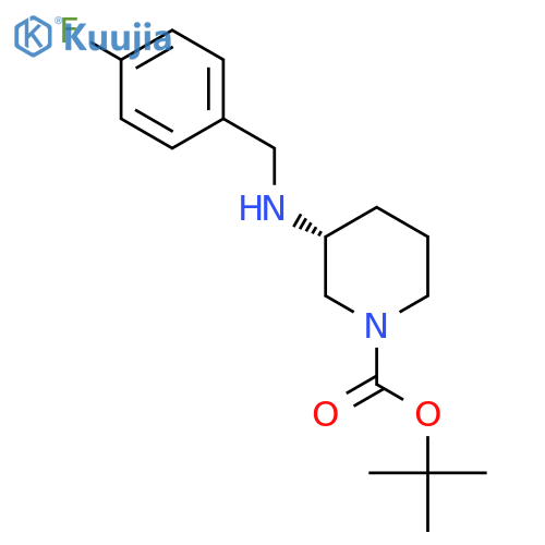 (R)-Tert-Butyl 3-[(4-fluorophenyl)methyl]aminolpiperidine-1-carboxylate structure