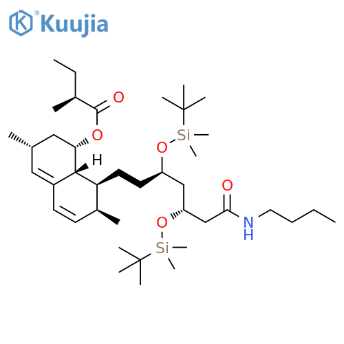 Butanoic acid, 2-methyl-, (1S,3R,7S,8S,8aR)-8-[(3R,5R)-7-(butylamino)-3,5-bis[[(1,1-dimethylethyl)dimethylsilyl]oxy]-7-oxoheptyl]-1,2,3,7,8,8a-hexahydro-3,7-dimethyl-1-naphthalenyl ester, (2S)- structure