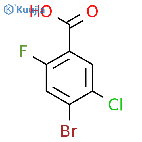 4-bromo-5-chloro-2-fluoro-benzoic acid structure