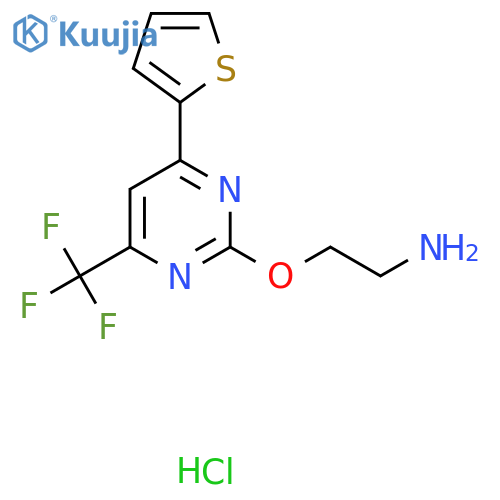 (2-{4-(2-Thienyl)-6-(trifluoromethyl)pyrimidin-2-yloxy}ethyl)amine hydrochloride structure
