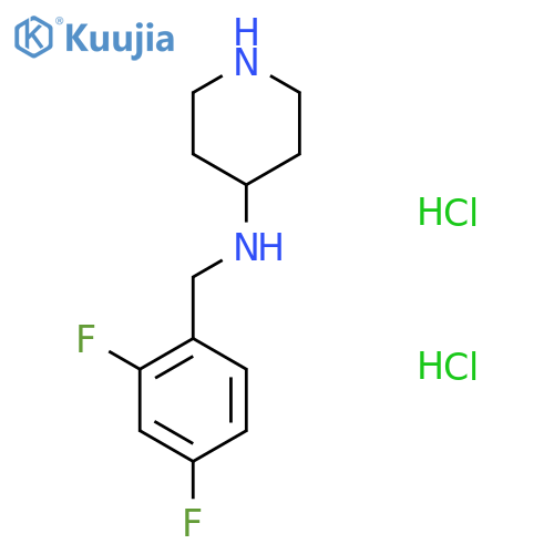 N-(2,4-Difluorobenzyl)piperidin-4-amine dihydrochloride structure