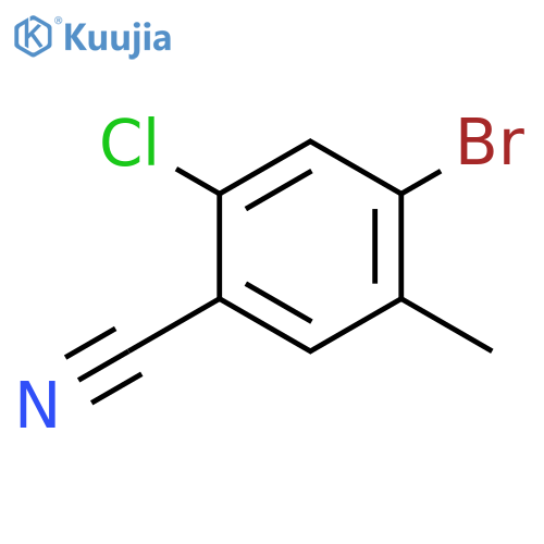 4-Bromo-2-chloro-5-methylbenzonitrile structure