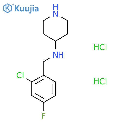 N-(2-Chloro-4-fluorobenzyl)piperidin-4-amine dihydrochloride structure