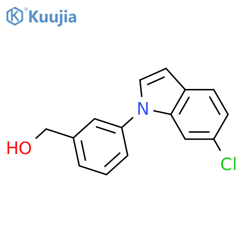 [3-(6-chloroindol-1-yl)phenyl]methanol structure