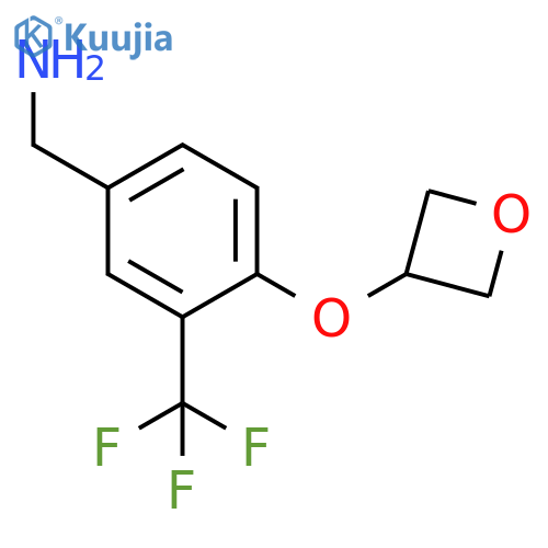 4-(Oxetan-3-yloxy)-3-(trifluoromethyl)-phenylmethanamine structure