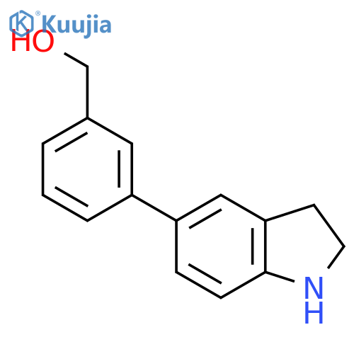 (3-(Indolin-5-yl)phenyl)methanol structure