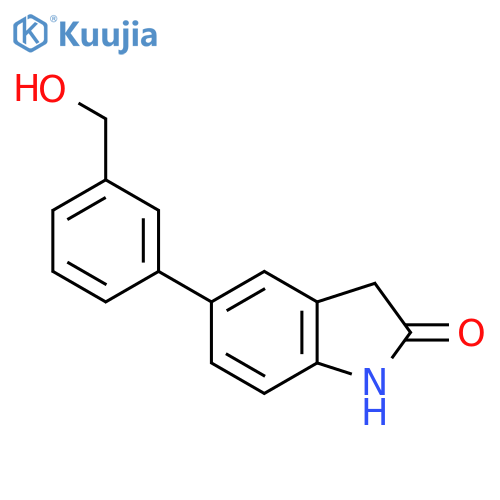 5-(3-(Hydroxymethyl)phenyl)indolin-2-one structure