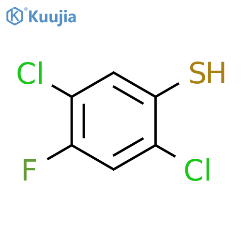 2,5-dichloro-4-fluorobenzene-1-thiol structure