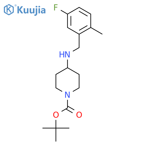 Tert-Butyl 4-(5-fluoro-2-methylbenzylamino)piperidine-1-carboxylate structure