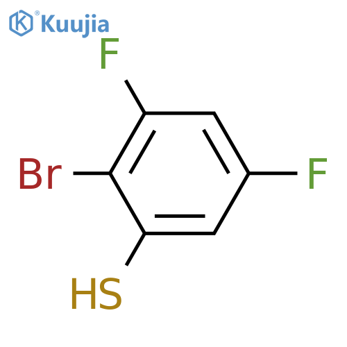 2-bromo-3,5-difluorobenzene-1-thiol structure