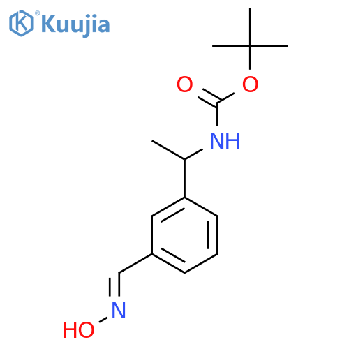 Tert-butyl 1-(3-((hydroxyimino)methyl)phenyl)ethylcarbamate structure