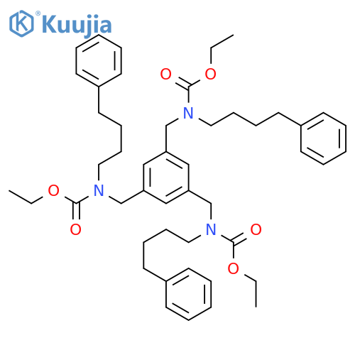 triethyl (benzene-1,3,5-triyltrimethanediyl)tris[(4-phenylbutyl)carbamate] structure